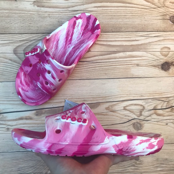 Classic Crocs Marbled Slide - Picture 3 of 13